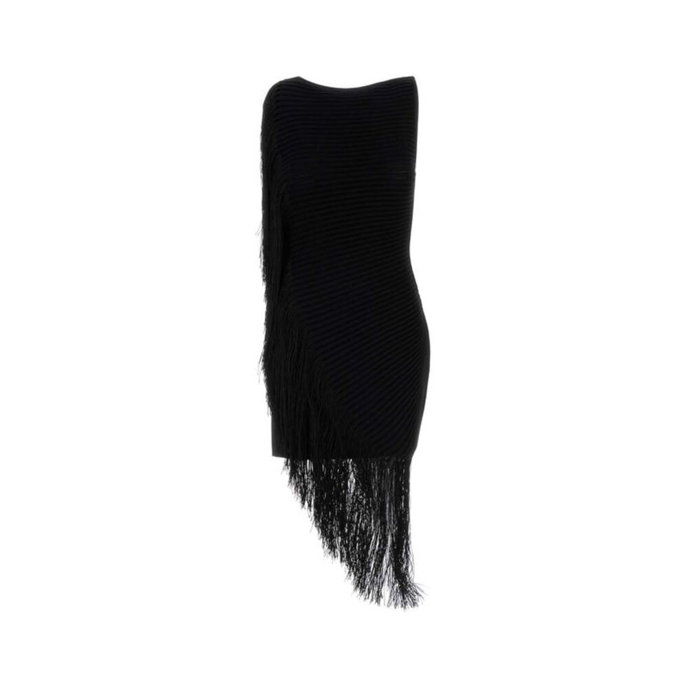 Alaia Women Black Stretch Viscosa Blend Dress